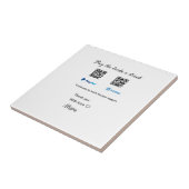 Koop de bruid een drink donatie QR Venmo PayPal Tegeltje (Zijkant)