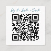 Koop de bruid een Drink QR code Kaart Bachelorette Vierkante Visitekaartje (Achterkant)