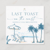 Koop de bruid een Drink QR code Kaart Bachelorette Vierkante Visitekaartje (Voorkant)