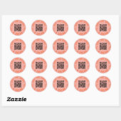 Koop De Bruid Een Drink QR Code Roze Bachelorette Ronde Sticker (Vel)