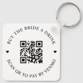 Koop De Bruid Een Drink QR Code Sleutelhanger (Achterkant)