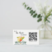 Koop de Bruid een drink QR code Visitekaartje (Staand voorkant)