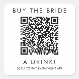 Koop de Bruid een Drink QR Sticker