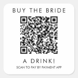 Koop de Bruid een Drink QR Sticker
