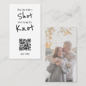 Koop de bruid een schot QR Code Bachelorette Party Visitekaartje (Voorkant / Achterkant)