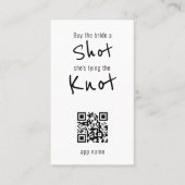 Koop de bruid een schot QR Code Bachelorette Party Visitekaartje (Voorkant)