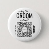 Koop de bruidegom een Drink Bachelor Venmo QR-code Ronde Button 5,7 Cm (Voorkant)