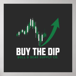 Koop de Dip — Crypto & Aandelenhandelaar Editie Poster