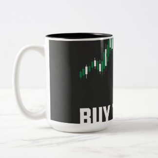 Koop de Dip — Crypto & Aandelenhandelaar Editie Tweekleurige Koffiemok