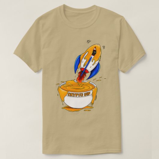 Koop de dip quotCrypto Dipquot Blasting Rocket T-shirt (Design voorkant)