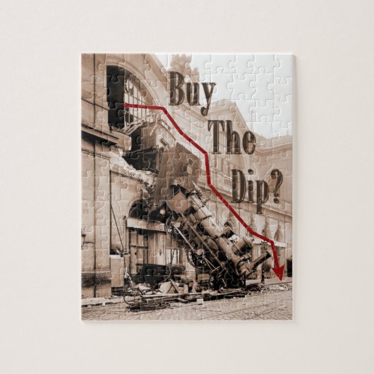 Koop de Dip Stock Market Humor Legpuzzel (Verticaal)