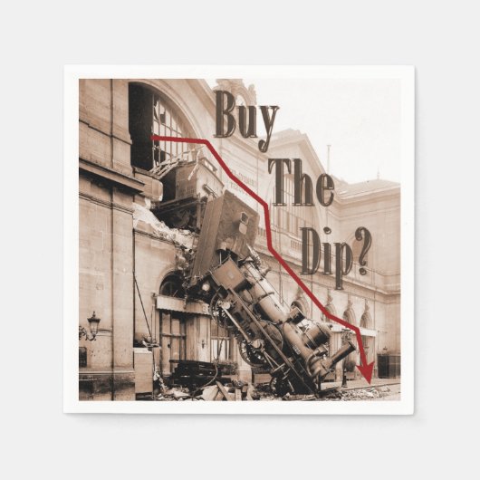 Koop de Dip Stock Market Humor Servetten (Voorkant)