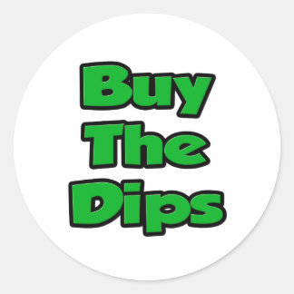 Koop de dips ronde sticker