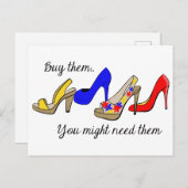 Koop de schoenen briefkaart (Voorkant / Achterkant)