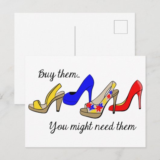 Koop de schoenen briefkaart (Voorkant / Achterkant)