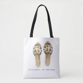 Koop de schoenen | Illustratie Mode Waterverf Tote Bag