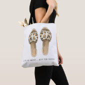 Koop de schoenen | Illustratie Mode Waterverf Tote Bag (Dichtbij)