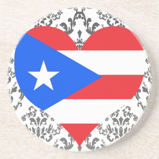 Koop de vlag Puerto Rico Zandsteen Onderzetter (Voorkant)