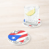 Koop de vlag Puerto Rico Zandsteen Onderzetter (Zijkant)