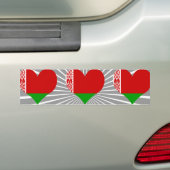 Koop de vlag van Belarus Bumpersticker (Op auto)
