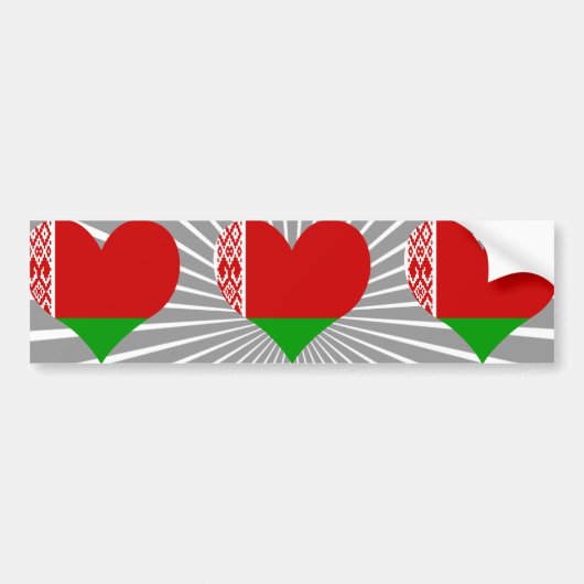 Koop de vlag van Belarus Bumpersticker (Voorkant)