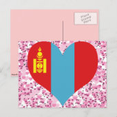 Koop de vlag van Mongolië Briefkaart (Voorkant / Achterkant)