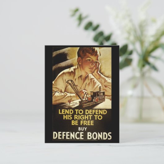 Koop defensie obligaties briefkaart (Staand voorkant)