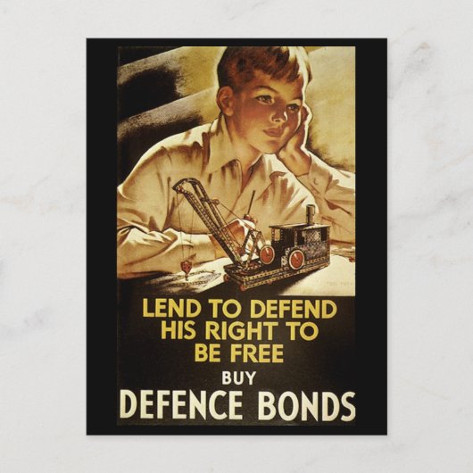 Koop defensie obligaties briefkaart (Voorkant)