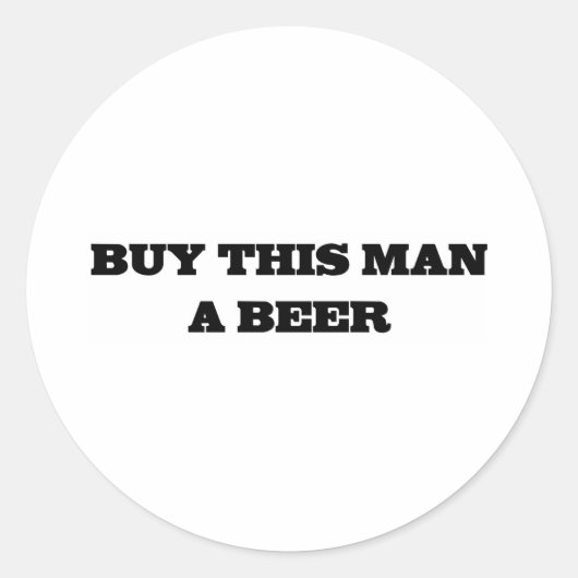 Koop dit Man A-bier Ronde Sticker (Voorkant)