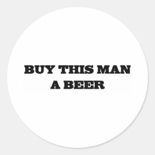 Koop dit Man A-bier Ronde Sticker