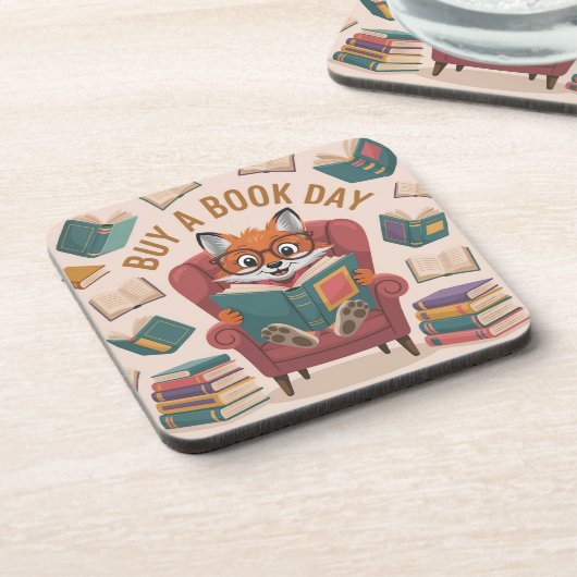 Koop een boekendag Plastic Onderzetter Set (Linkerzijde)