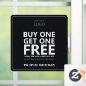 Koop Eén Gratis Eén | Zakelijke Logo Sales Promo Raamsticker (Huis)