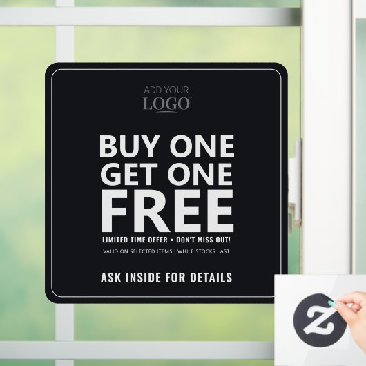 Koop Eén Gratis Eén | Zakelijke Logo Sales Promo Raamsticker (Huis)