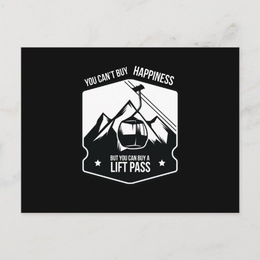 Koop een lift pas Skiing Winter Sports Briefkaart (Voorkant)