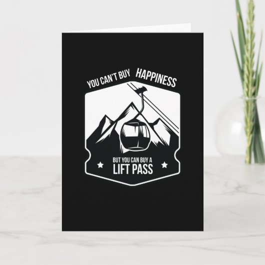 Koop een lift pas Skiing Winter Sports Kaart (Voorkant)