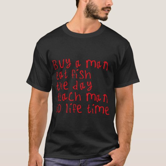 Koop Een Man Eet Vis T-shirt (Voorkant)