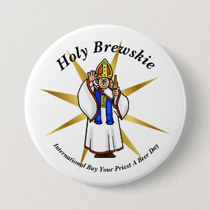 Koop een priester Button op een bierdag 2