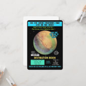 Koop een ticket naar de maan! Ruimtevaart Kaart (Voorkant / Achterkant in situ)