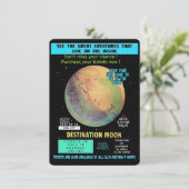 Koop een ticket naar de maan! Ruimtevaart Kaart (Staand voorkant)