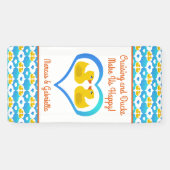 Koop Eenden Hut Aangepaste Naam Deur Spandoek (Horizontaal)