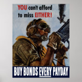 Koop elke dag obligaties — WW2 Poster (Voorkant)