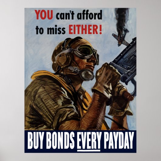 Koop elke dag obligaties — WW2 Poster (Voorkant)