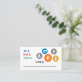 koop- en handelscrypto visitekaartje (Staand voorkant)