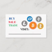 koop- en handelscrypto visitekaartje (Voorkant)