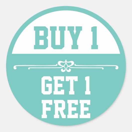 Koop er één gratis ronde sticker (Voorkant)