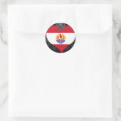 Koop Franse vlag Polynesië Ronde Sticker (Tas)