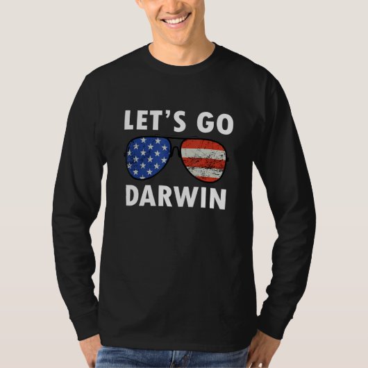Koop Funny Sarcastic Laten we Darwin Mannen en vro T-shirt (Voorkant)