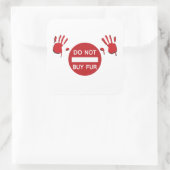 Koop geen EUR Vierkante Sticker (Tas)