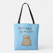 Koop geen kat in de zak tote bag (Achterkant)