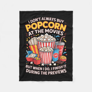 Koop geen popcorn film bioscoop eten nacht snack fleece deken